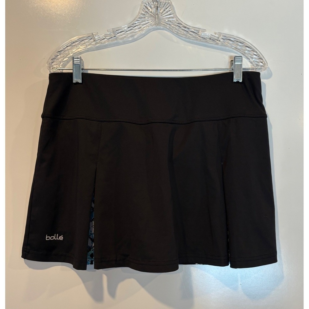 Bollé Black Athletic Skort Pleated Tennis Golf Pickleball Womens Size Large